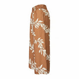 Clay & Ivory Maile Lei Smocked Wide-Leg Pants