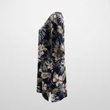 Navy Aulii Tropical Floral Tunic Dress