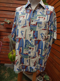 Vintage Avi Kiriaty Kahala Artist Series Men's Aloha Shirt  -  Extra Large Only