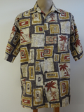 Vintage Go Barefoot  Men's Aloha Shirt  -  Large Only