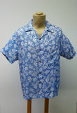 Men's Aloha Shirt - Pineapple Rain - Blue